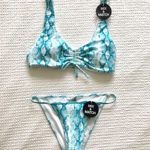 FOREVER21: Snake Print 2-Piece Bikini Set